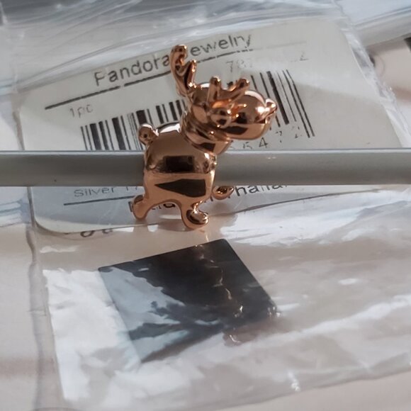 Authentic Pandora Rose  *Retired* Happy Reindeer with Clear Zirconia 787514CZ - Picture 9 of 13